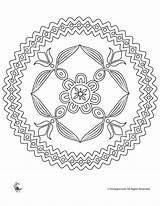 Coloring Mandala Pages Folk Flowers Summer Mexican Mandalas Woojr Adult Comments Kids άρθρο από sketch template