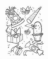 Coloring Birthday Party Pages Presents Sheets Color Decorations Kids Printable Drawing Print Celebration Colouring Supplies Happy Favors Holiday Gifts Ninja sketch template
