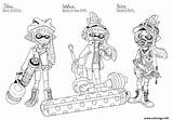 Splatoon Watase Inklings Colorier Triplets Urhirsch Megaloceros Ausmalen Inkling Callie Coloration Feuilles Jungen Malbögen Squid Savoir Pdfa sketch template