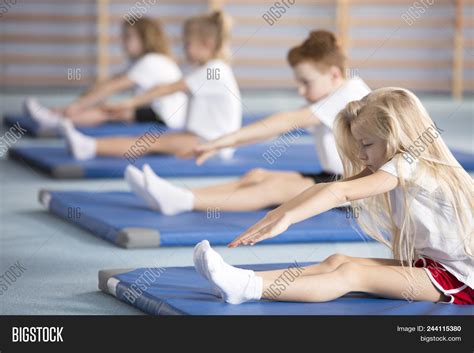 Blonde Girl Stretching Image And Photo Free Trial Bigstock