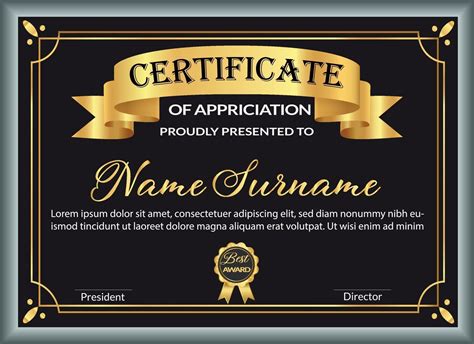 award certificate design template  vector art  vecteezy