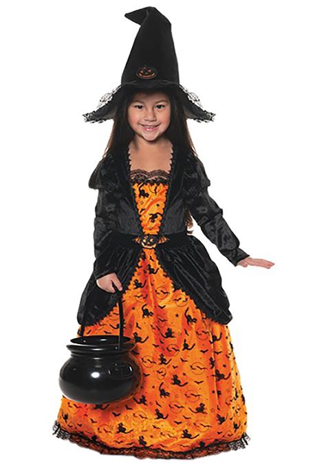 pumpkin witch girls costume