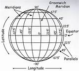 Lines Latitude Map Coloring Template sketch template