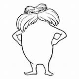Lorax Template Coloring Printable Pages Mustache Apes sketch template