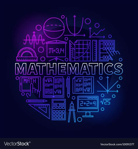 math linear colorful symbol royalty  vector image