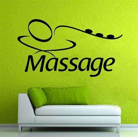 spa wall vinyl decal massage wall vinyl sticker sign spa salon etsy