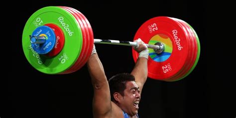 weightlifter david katoatau dances at the olympics