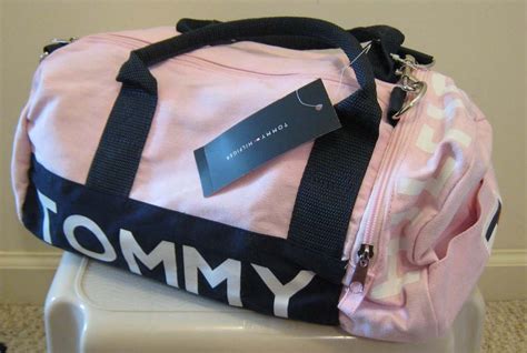 new tommy hilfiger mini duffle gym travel bag tote nwt