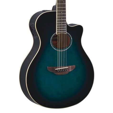 yamaha guitars apx oriental blue burst acoustic electric thinli maken