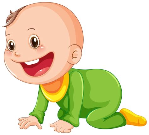 baby boy crawling clip art