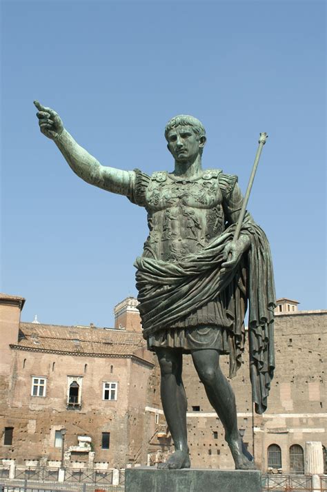 augustus full statue modern  dei fori imperiali rome ancient mythological statues