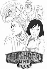 Bioshock Infinite Outlines Deviantart sketch template