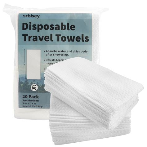 orbisey large disposable bath towels     camping trips