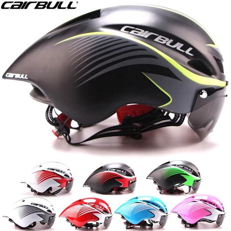bicycle helmet  men time trial bike aero road speed racing cycling triathlon tt goggles visor