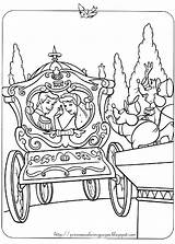 Coloring Carriage Cinderella Pages Horse Disney Color Drawing Princess Prince Her Kids Drawn Wedding Print Getdrawings Creativity Develop Recognition Ages sketch template
