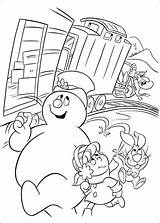 Frosty Snowman Coloring Printable Pages Book Coloring4free Christmas Info Hinkle Kids Chasing Running sketch template