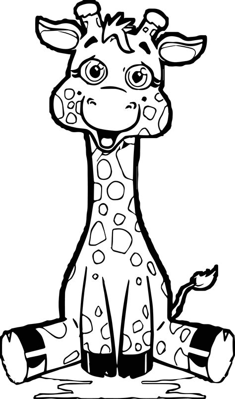 staying giraffe coloring page wecoloringpagecom