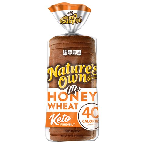 natures  life  calorie honey wheat bread shop sliced bread