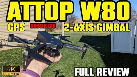 attop  wolvy pro brushless  axis gimbal  gps drone review youtube