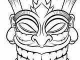 Tiki Drawing Mask Coloring Pages Clipartmag Man sketch template