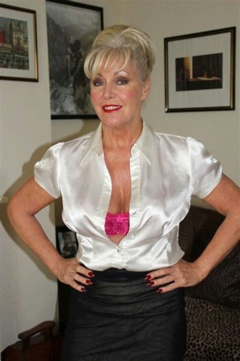 pin by oscar franklin on gilfs in 2019 satin blouses sexy older women sexy