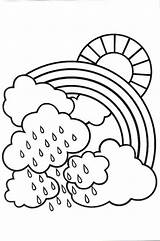 Rainy Coloring Pages Weather Rain Printable Cloudy Drawing Colouring Color Sheets Kids Preschool Adults Paint Getcolorings Windy Getdrawings Flowers Popular sketch template