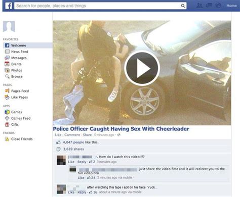 police officer caught having cheerleader sex facebook scam spreads