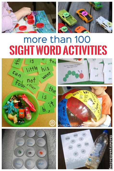 sight words activities    kids read faster