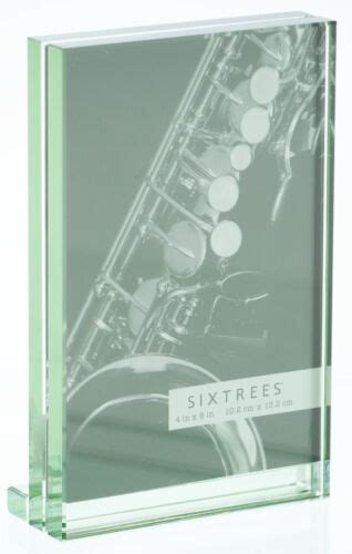 Heavy Solid Glass 6 X 4 Inch Photo Frame Sixtrees Gt602 46v Art Deco