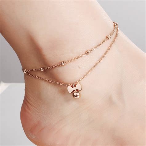 Rose Gold Plating Girl S Ladies Anklets For Women Ankle