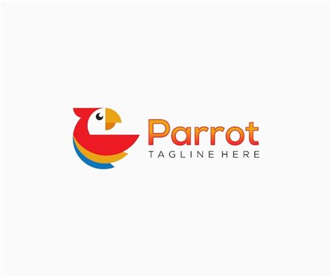premium vector parrot head logo