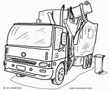 Garbage Camion Poubelle Ramassage Coloriage Imprimer Ordures Rubbish Coloringhome Printsize sketch template