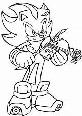 Sonic Coloring Pages Hedgehog Violin Shadow Friends Playing Printable Book Super Color Dark Team Getcolorings Print Amy Library Clipart Rose sketch template