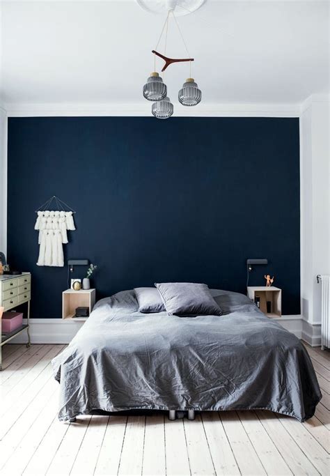 blauwe muur homease slaapkamerideeen slaapkamer interieur interieur slaapkamer