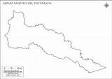 Putumayo Mapa Contorno Colorear Mapas sketch template