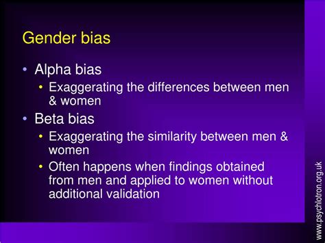 Ppt Gender Bias In Psychology Powerpoint Presentation