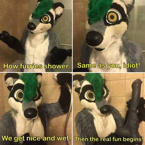 how furries shower how people shower know your meme