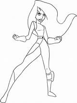 Kim Possible Shego Pages Draw Coloring Step Drawing Getdrawings Hellokids sketch template