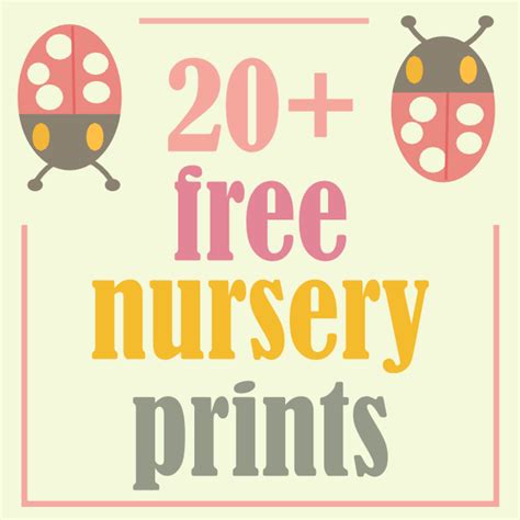 nursery printables kids room printables links