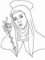 Catherine Siena Coloring St Pages Saint Catholic Bernard Kids Printable Saints Da Caterina Clip Feast Yet There Colouring Colorare Santa sketch template