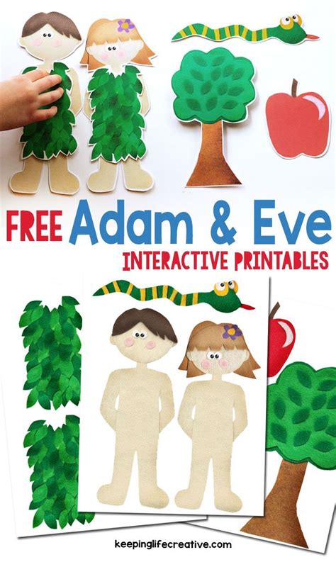 Adam And Eve Printable Craft Below You’ll Find Coloring Pages