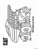 Coloring Off Pages Highway Truck Cat Printable sketch template