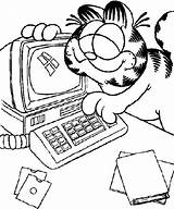 Coloring Garfield Pages Popular sketch template