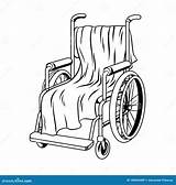 Coloring Wheelchair Vector Plaid Book Illustration Preview sketch template