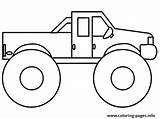 Truck Monster Coloring Easy Pages Very Printable Print Color sketch template