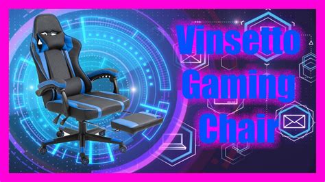 vinsetto blue office gaming chair unboxing  assemble youtube