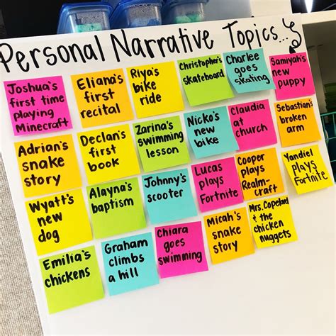 personal narrative mini lessons true life im  teacher