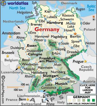 germany maps including outline  topographical maps worldatlascom