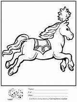 Circus Coloring Horse Birthday Horses Printable Pages Sheet Crafts sketch template
