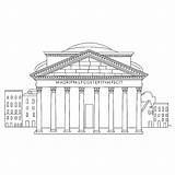 Athene Pantheon Steden Gebouwen sketch template